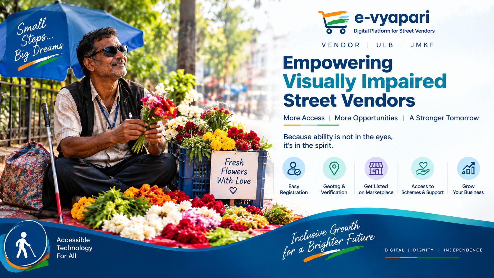 Visually impaired vendor
